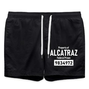 Alcatraz - State Prison - 1934 - San Francisco - Swim Trunks - black - Front - AI Model Male 185 light (185cm)