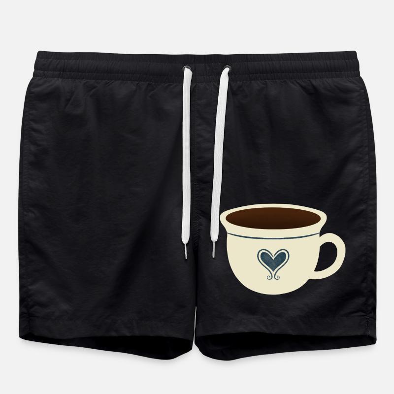 Cup of Coffee - Swim Trunks - black