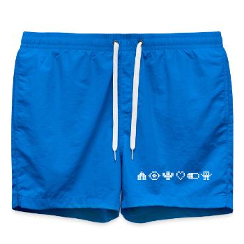 Rétro Pixel Art - Short de bain - cobalt blue - Devant