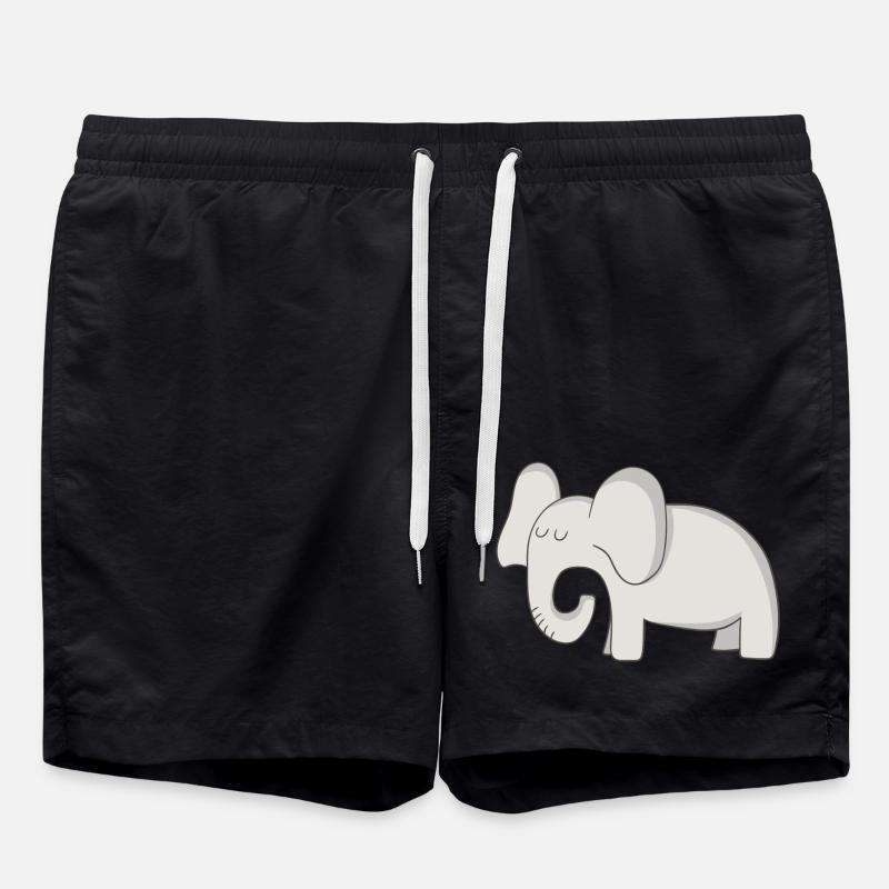 elephant - Swim Trunks - black