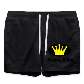 Tennis - Badeshorts - Schwarz - Vorne - AI Model Male 185 light (185cm)