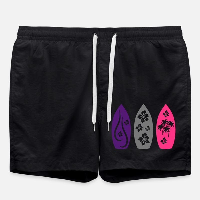 surfboard - Swim Trunks - black
