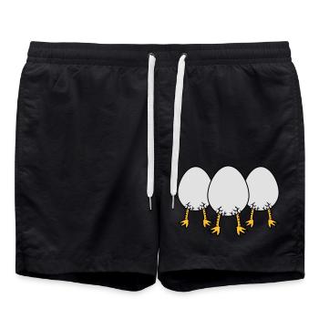 Chick In Egg Crew - Short de bain - noir - Devant - AI Model Male 185 light (185cm)
