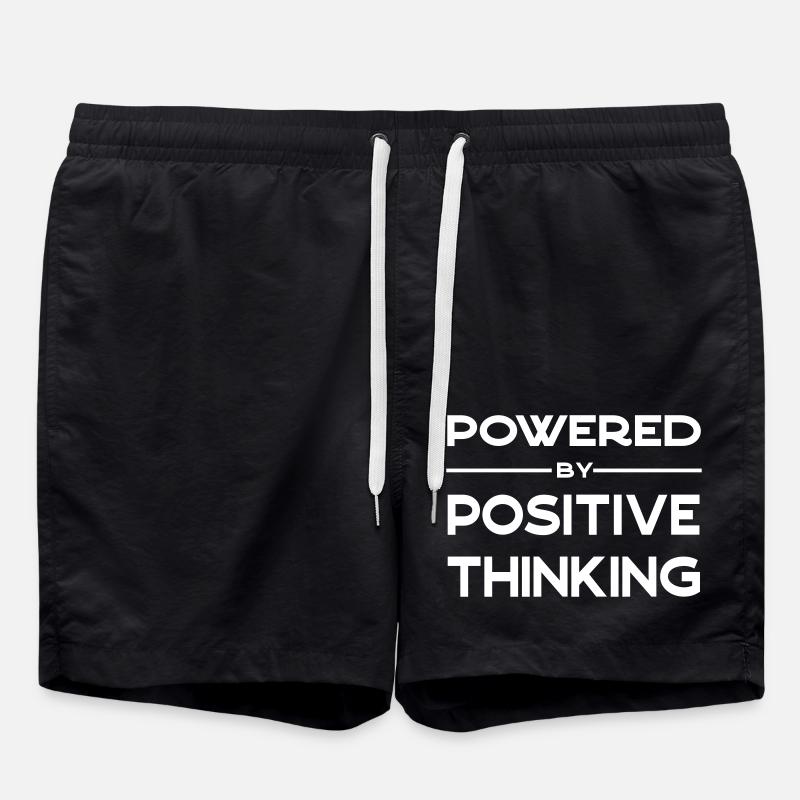 Powered by positive thinking - Short de bain - noir