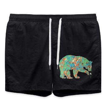 ours avec perce neige e 4 - Short de bain - noir - Devant - AI Model Male 185 light (185cm)