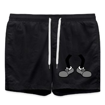 2 jambes sans koerper bande dessinée pied chaussure desi - Short de bain - noir - Devant - AI Model Male 185 light (185cm)