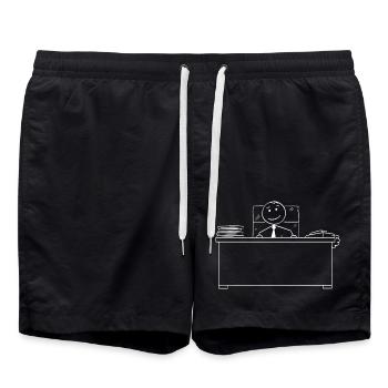 Chef sein - Badeshorts - Schwarz - Vorne - AI Model Male 185 light (185cm)