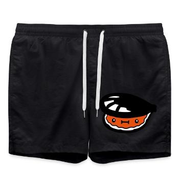 kleine suesse muschel mit gesicht - Badeshorts - Schwarz - Vorne - AI Model Male 185 light (185cm)