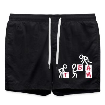 Team - Badeshorts - Schwarz - Vorne - AI Model Male 185 light (185cm)