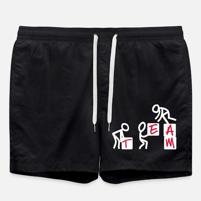 team - Swim Trunks - black