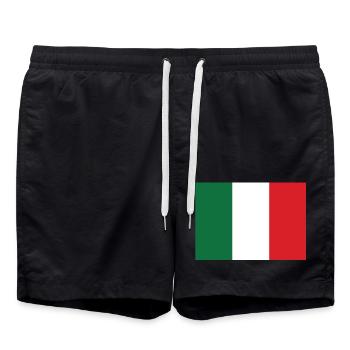 Italy Flag - Swim Trunks - black - Front - AI Model Male 185 light (185cm)