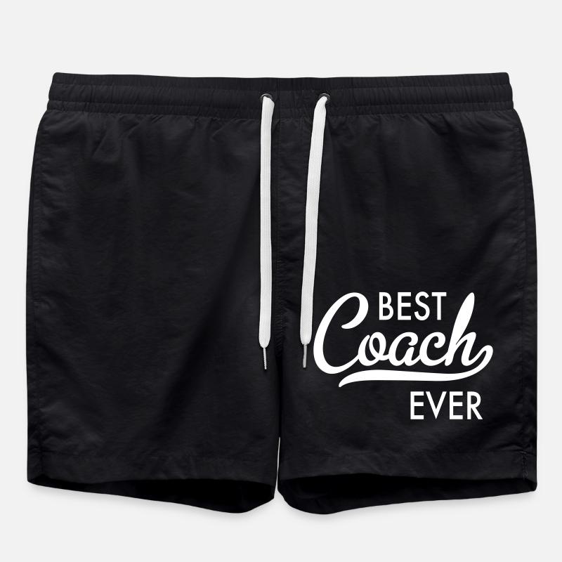 Best coach ever - Swim Trunks - black