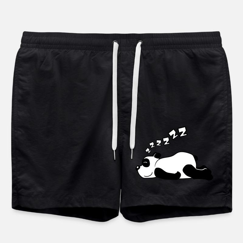 ZZZZZZ Panda Baer - Swim Trunks - black