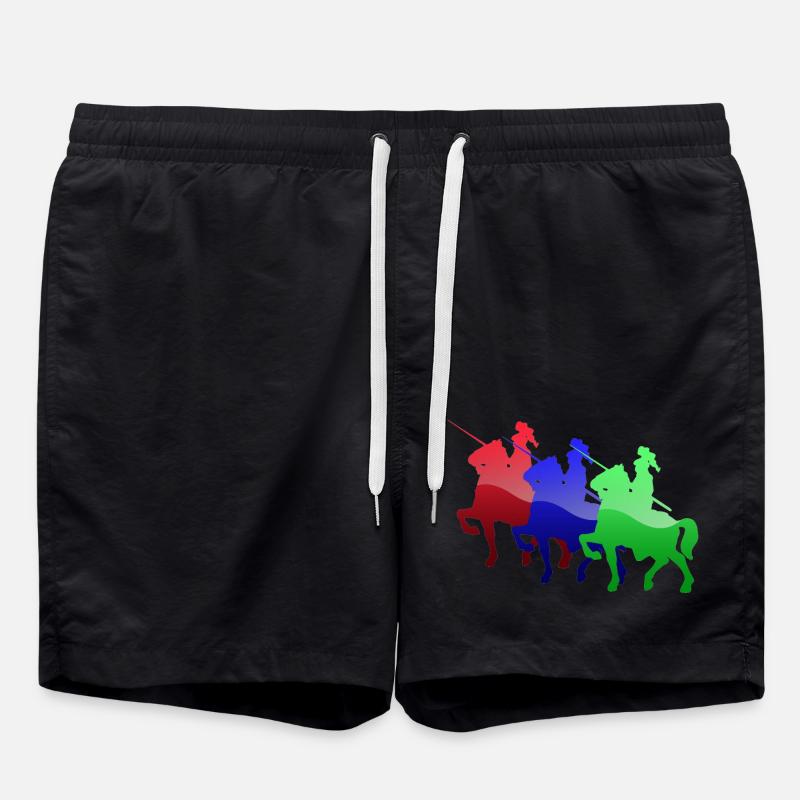 Mittelalterliche Ritter der Farbe - Badeshorts - Schwarz