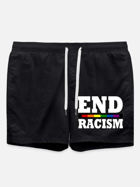 End Racism - Short de bain - noir