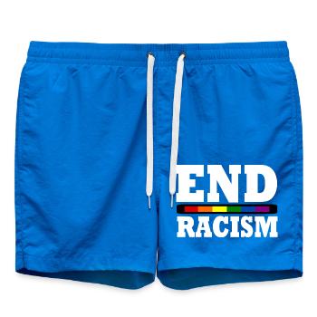 End Racism - Badeshorts - Cobalt blue - Vorne