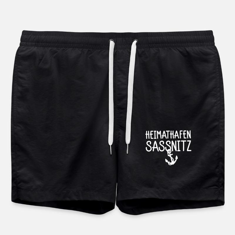 Heimathafen Sassnitz - Badeshorts - Schwarz