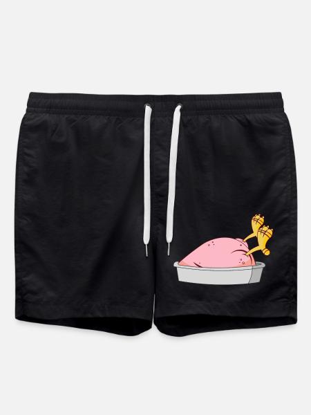 Truthahn - Essen - Badeshorts - Schwarz