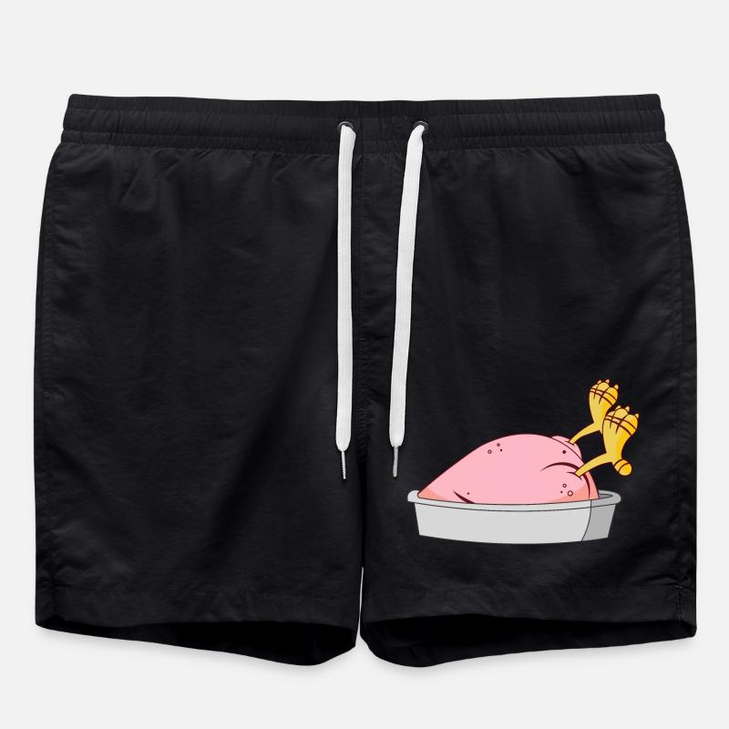 Turkey - food - Swim Trunks - black