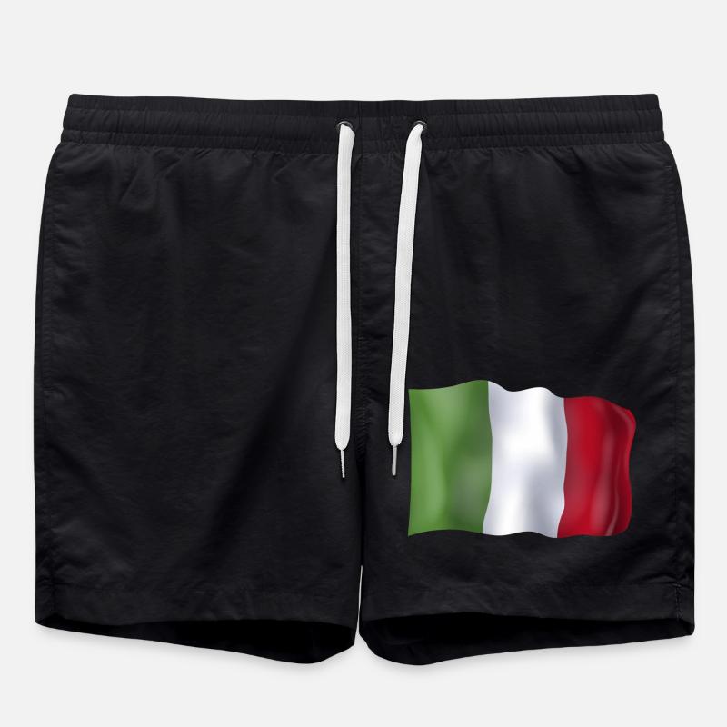 Drapeau italie - Short de bain - noir