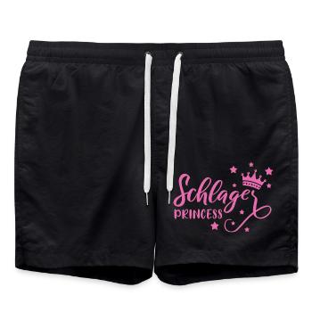 Schlagerprinzessin Schlagerfan Schlager Geschenk - Badeshorts - Schwarz - Vorne - AI Model Male 185 light (185cm)