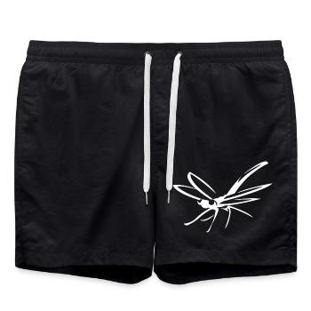 Libellules libellules - Short de bain - noir - Devant - AI Model Male 185 light (185cm)