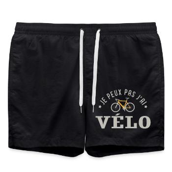 J'peux pas j'ai Vélo sport cyclisme cycliste - Short de bain - noir - Devant - AI Model Male 185 light (185cm)