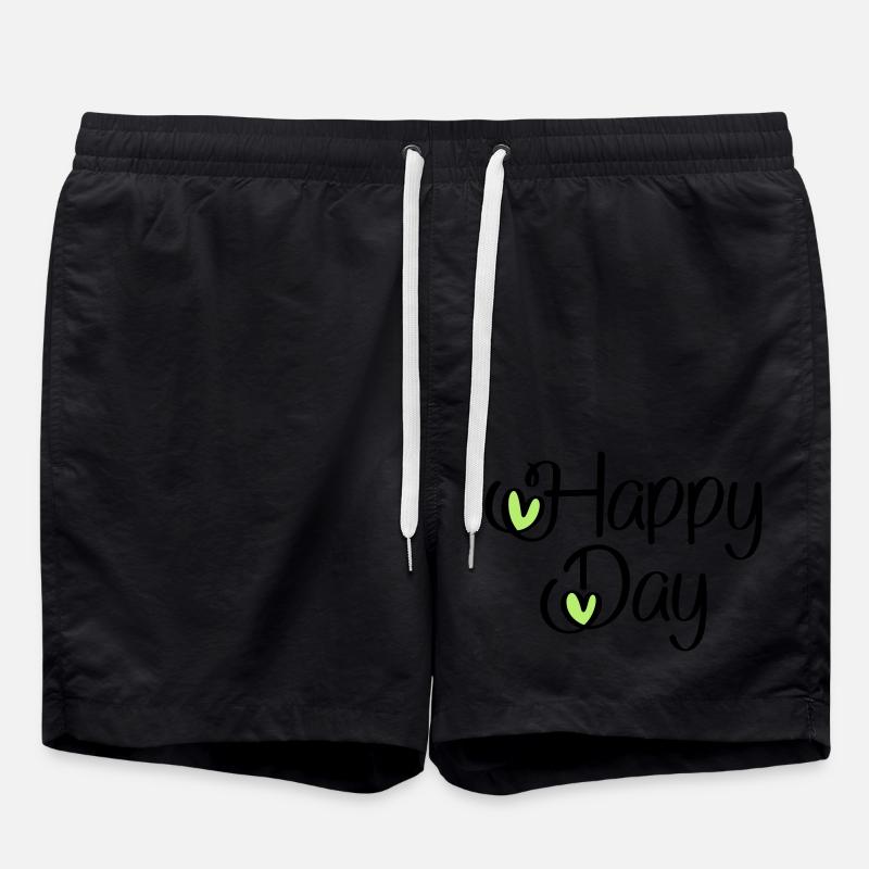Happy Day - Badeshorts - Schwarz