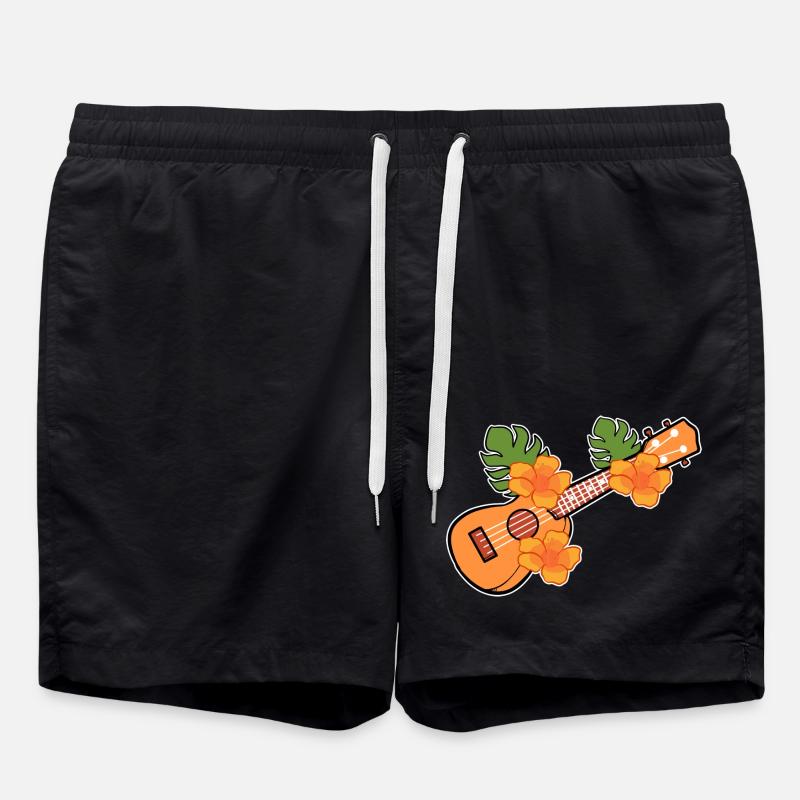 Ukulele - Swim Trunks - black