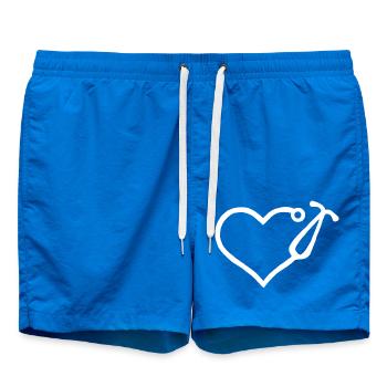 Doktor Herz Ärztin Krankenpfleger Arzt Arzthelfer - Badeshorts - Cobalt blue - Vorne