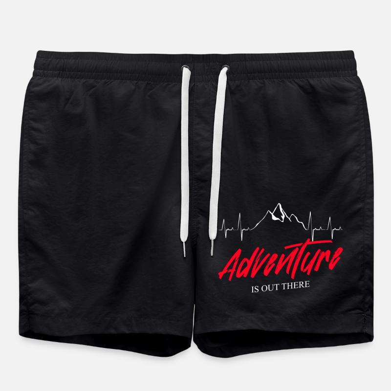 Adventure is out there - Swim Trunks - black
