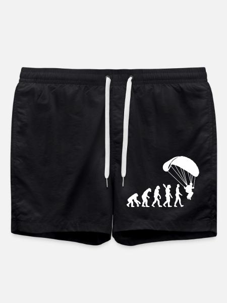Parachuting Paraglider Paragliding Sport - Swim Trunks - black