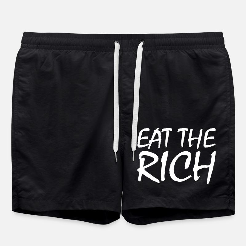 Eat the rich - Swim Trunks - black