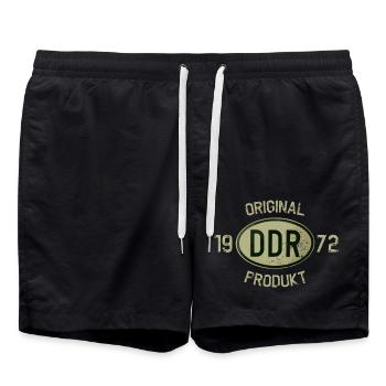 Produit DDR original Année de construction 1972 Anniversaire - Short de bain - noir - Devant - AI Model Male 185 light (185cm)