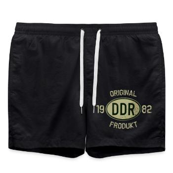 Original DDR Produit Année de construction 1982 Anniversaire - Short de bain - noir - Devant - AI Model Male 185 light (185cm)