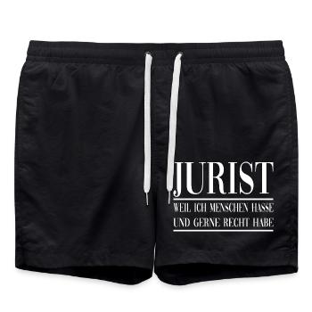 Jurist - Badeshorts - Schwarz - Vorne - AI Model Male 185 light (185cm)