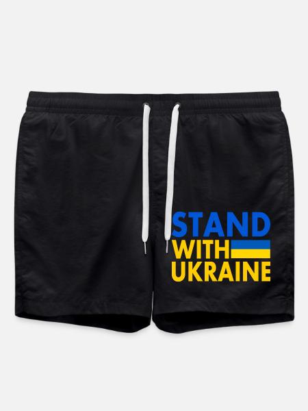 stand with ukraine - Swim Trunks - black