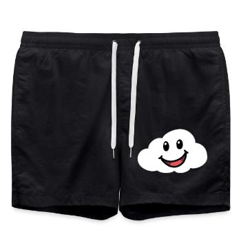 Emotions Feelings Friendly Cloud Sky - Swim Trunks - black - Front - AI Model Male 185 light (185cm)