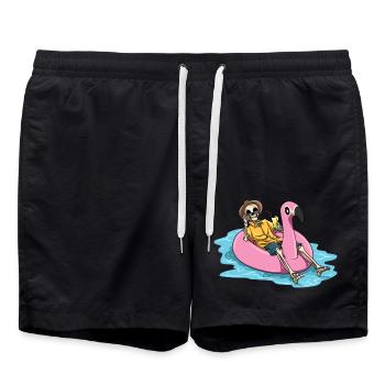 Strand Pool Flamingo Cocktail Baden - Badeshorts - Schwarz - Vorne - AI Model Male 185 light (185cm)