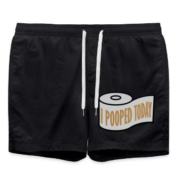 J’ai fait caca aujourd’hui citation - Short de bain - noir - Devant - AI Model Male 185 light (185cm)