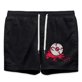 Halloween bloody horror eye - Swim Trunks - black - Front - AI Model Male 185 light (185cm)