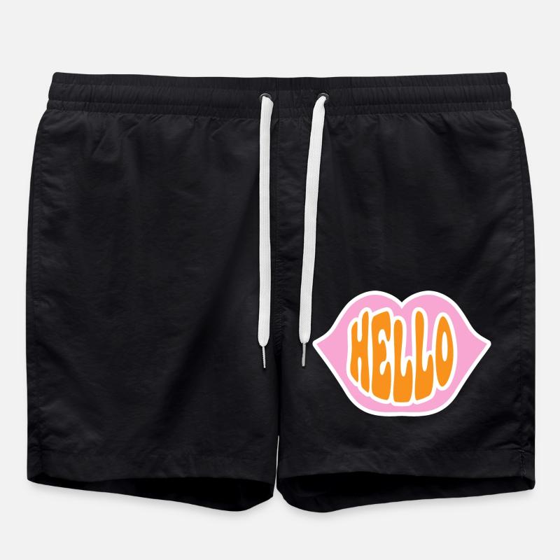 Hello Summer - Badeshorts - Schwarz
