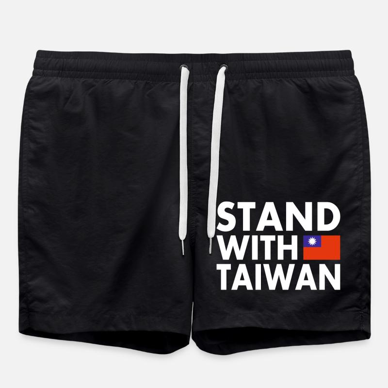 Stand with taiwan - Swim Trunks - black