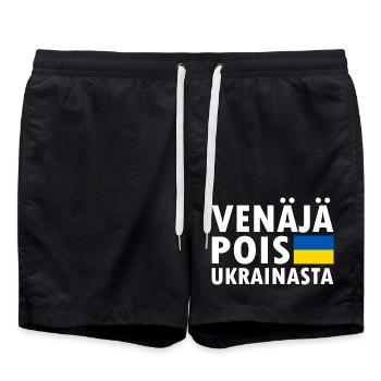 venäjä pois ukrainasta - Badeshorts - Schwarz - Vorne - AI Model Male 185 light (185cm)