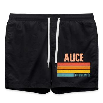 Alice édition limitée - Short de bain - noir - Devant - AI Model Male 185 light (185cm)