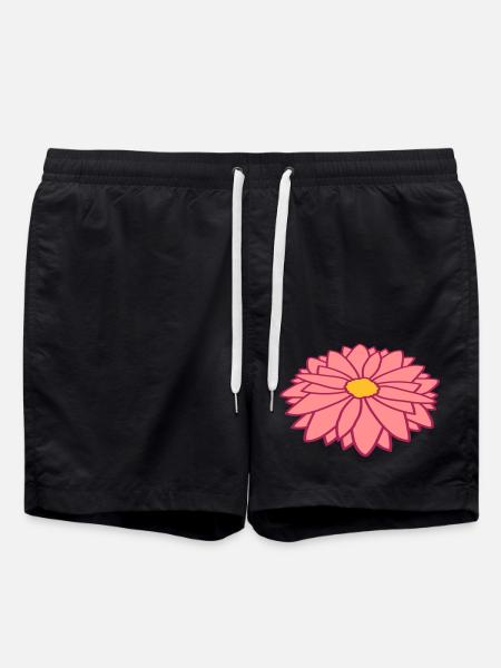 Hübsche bunte Blume Design - Badeshorts - Schwarz