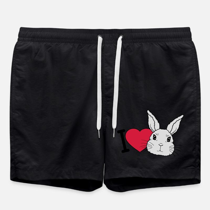 I love bunnys Logo - Swim Trunks - black