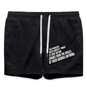 boissons de crânes ennemis - Short de bain - noir - Devant - AI Model Male 185 light (185cm)
