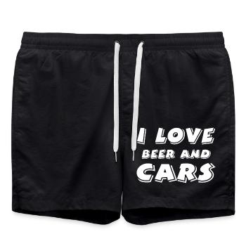 Bier - Badeshorts - Schwarz - Vorne - AI Model Male 185 light (185cm)