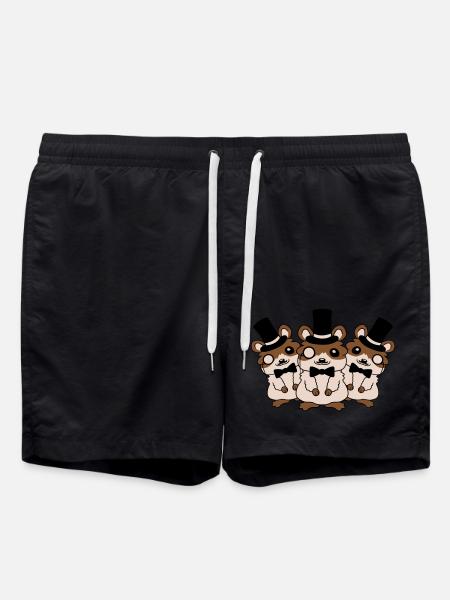 3 cylinder hat hamster - Swim Trunks - black